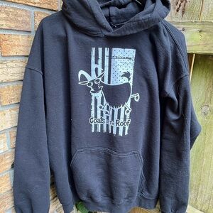 Black Graphic Pullover Hoodie